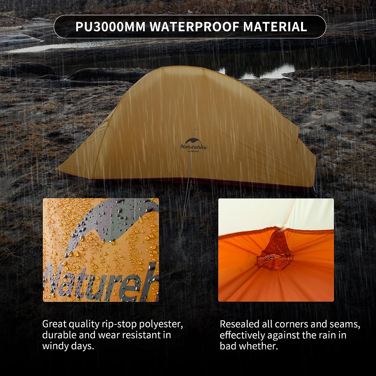 Naturehike Upgraded Cloud-Up 1 Person Backpacking Camping Tent Lightweight Outdoor Tents for 1 Person Camping image number 2