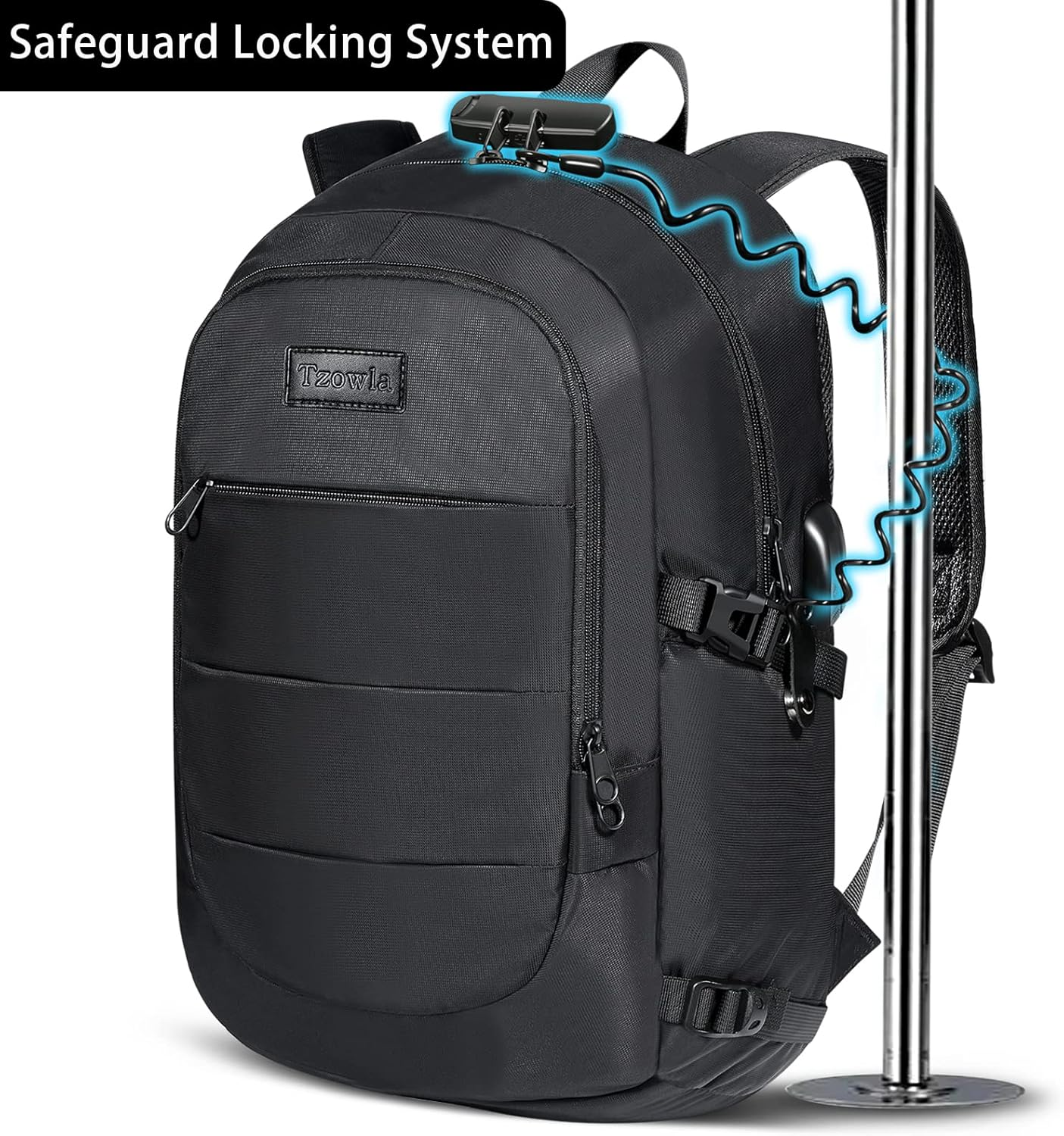Tzowla 35 Liter anti Theft with Tracker Tag and USB Charging Port Laptop Backpack