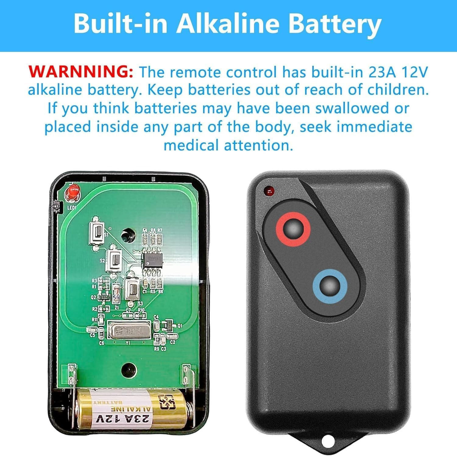 Garage Remote Replacement for BOSS BHT4 2211-L 2211-L (TX) 303Mhz Garage Door Remote Compatible with BOL4 BOL6 BOL9 OL4 OL6 OL9 BRD1 BRD9 Garage Door Opener image number 4