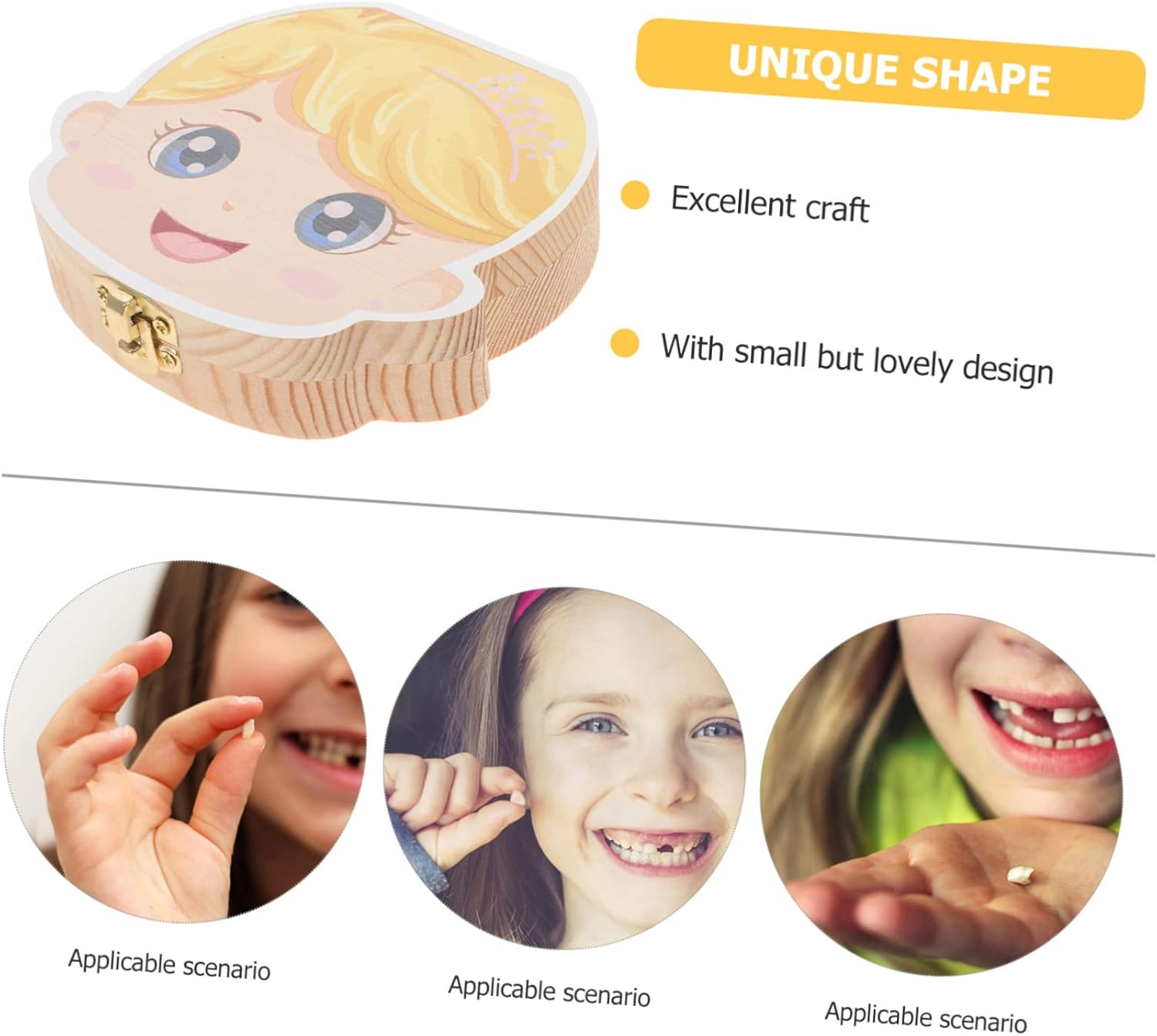 Safe Wooden Tooth Box Essential for Newborn First Tooth Keepsake Organizer for Boys and Girls