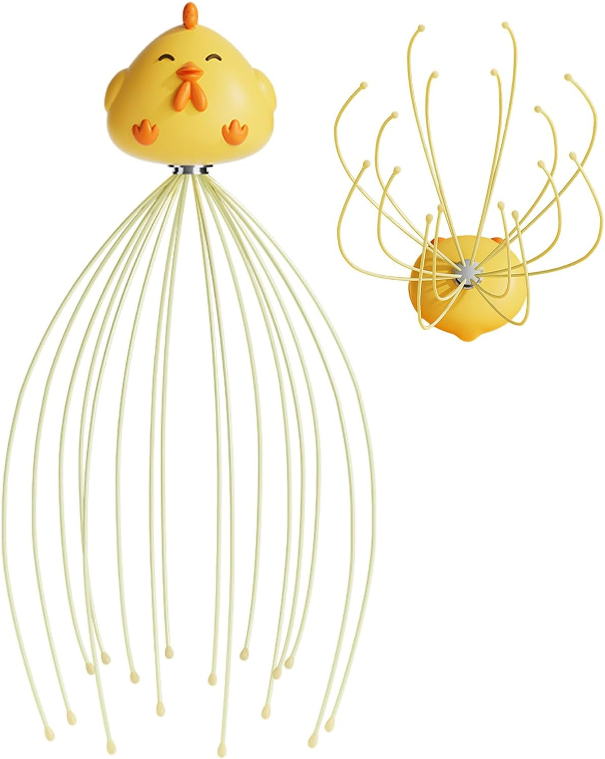 Rronnoy Head Massager - Scalp Massager Tool - 16 Fingers Nodes Relaxing Home Spa Equipment for Stress Reduction Travel Bathroom Post-Shampoo Pet Grooming