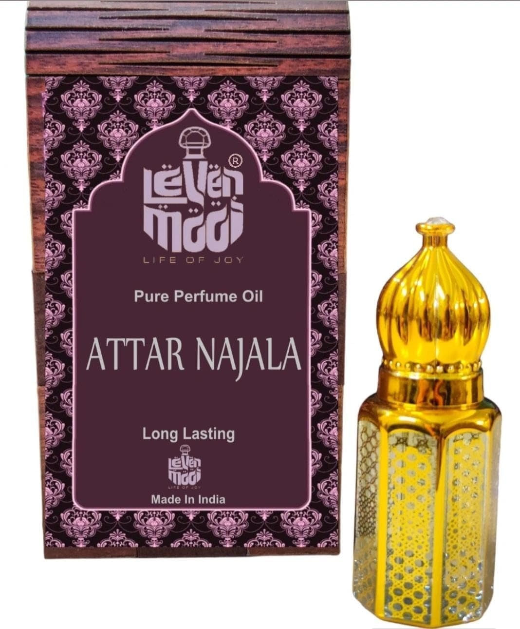 LEVENMOOI NAJALA Wooden Attar for Suitable for Daily Uses,Occasions & Parties Long Lasting Fragrance Roll on Perfume Oil Leak Proof Available in Travel Size for Unisex 12ML image number 3