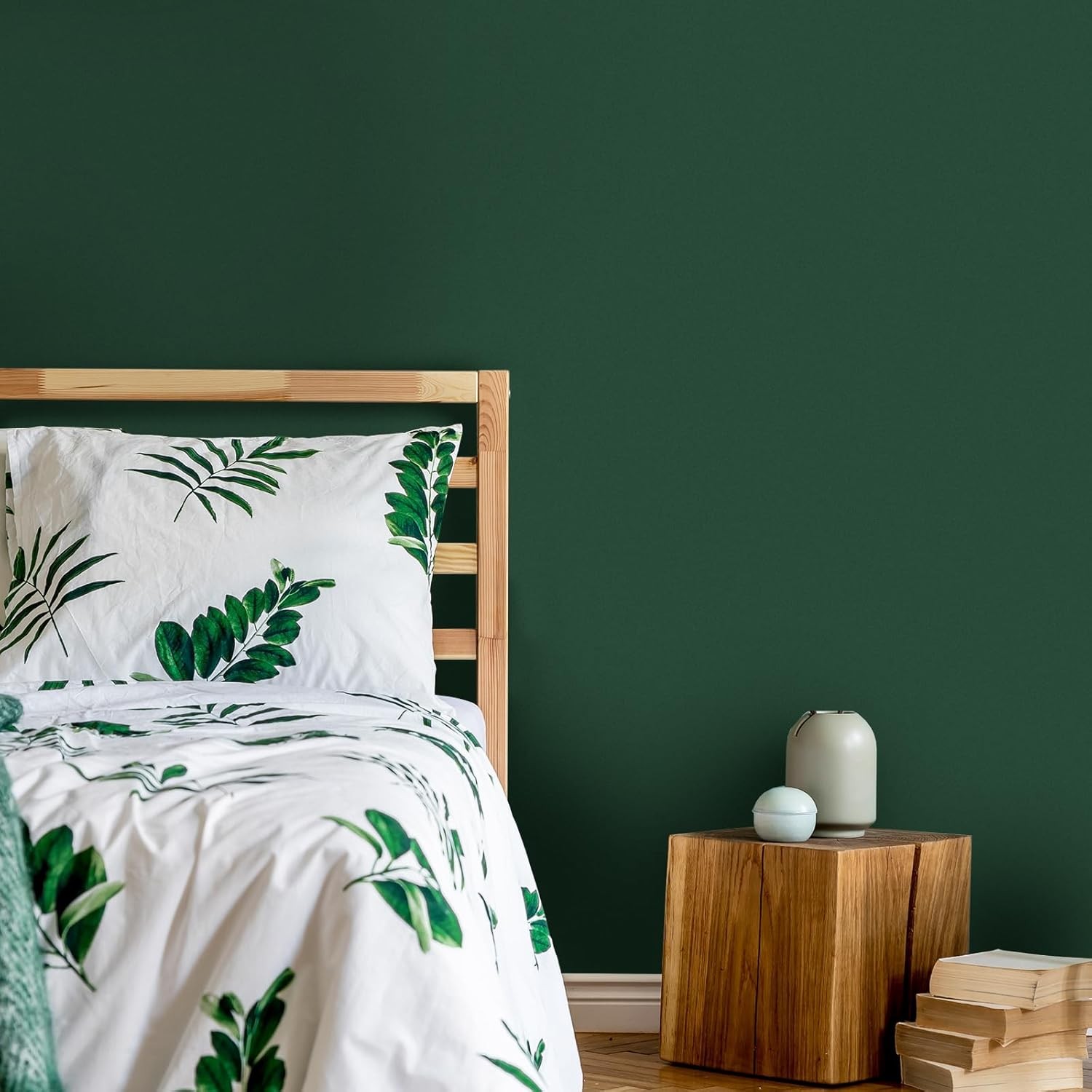 Orgthin Peel and Stick Wallpaper Contact Paper Self Adhesive 15.7" X 118.1", Solid Color Waterproof, Vinyl Wall Paper Roll, Textured Wallpaper Removable for Cabinets Countertop Shelf, Dark Green image number 5