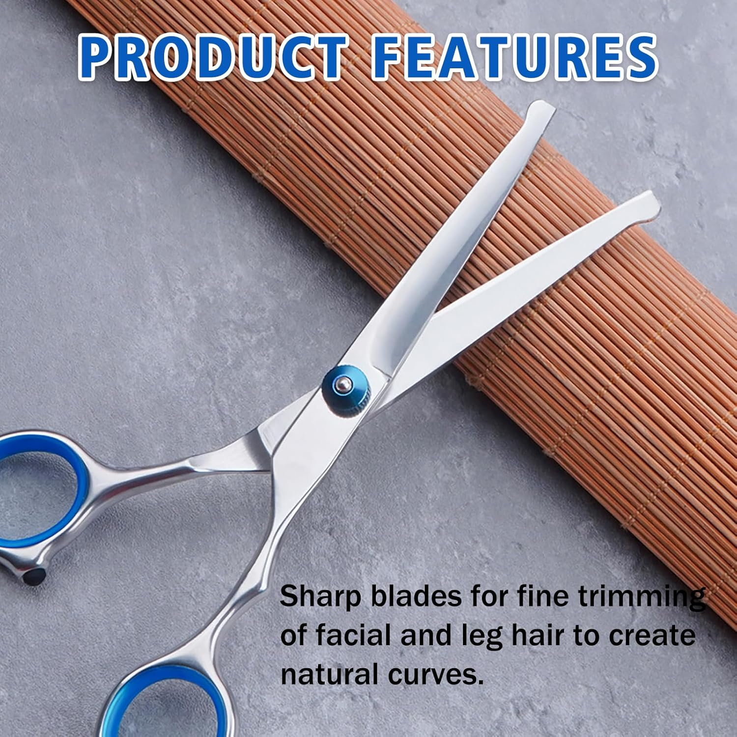 Scissors Hair Cutting Scissors for Dogs Dog Scissors Fur Scissors Professional Fur Scissors Safe Scissors with round Head and Curved Cutting Surface for Grooming Dogs, Cats and Pets image number 6