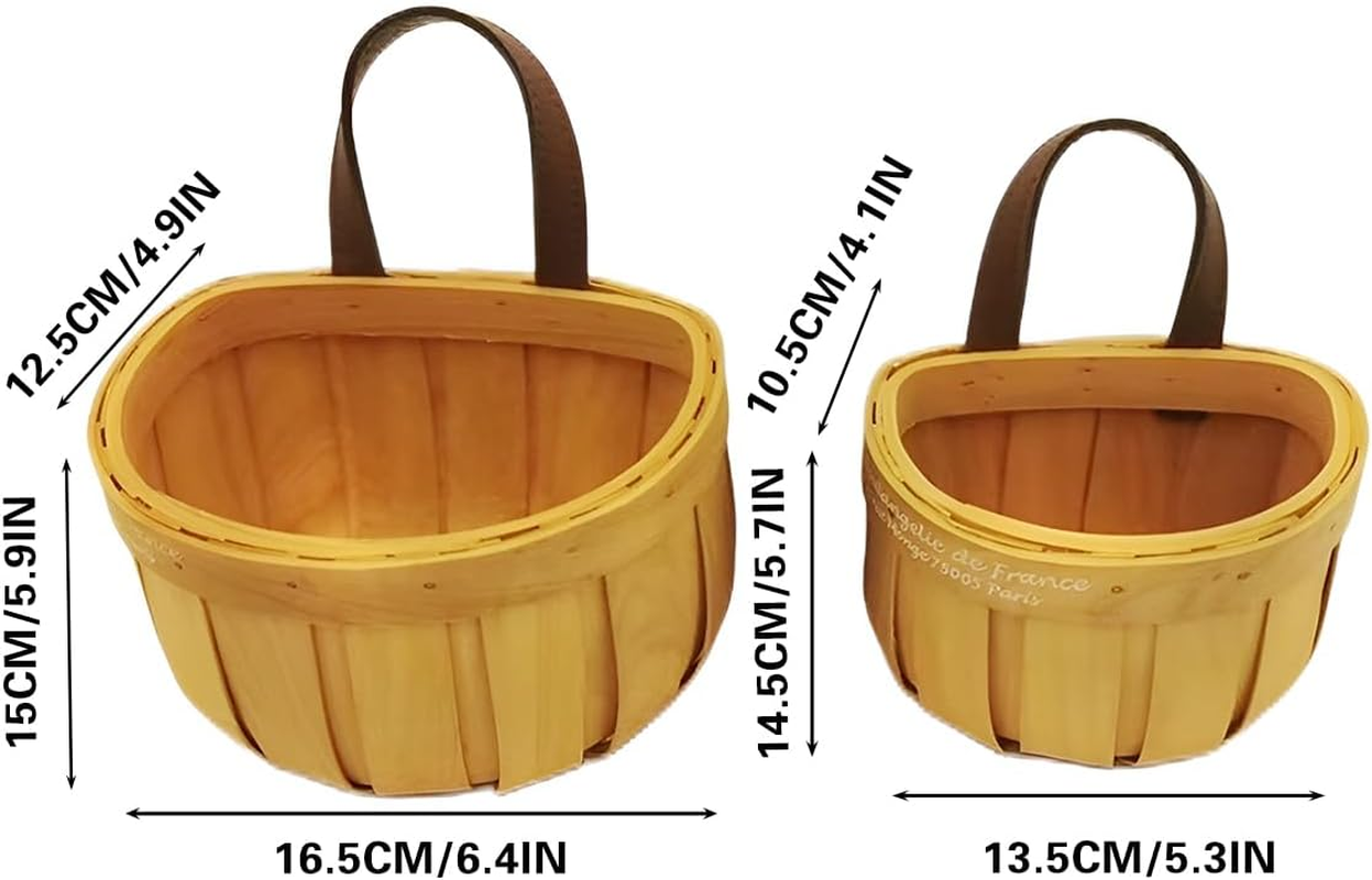 AIMALL Nordic Woven Wall Storage Basket, Vintage Yellow Hanging Basket for Kitchen Garlic Ginger Letters, Decorative Wall Organiser in 2 Sizes for Rustic Interiors image number 1