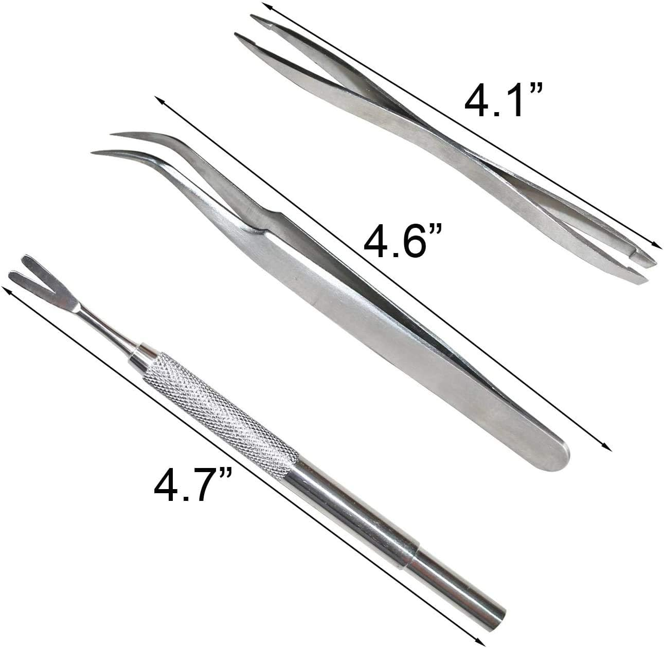 3 Pack Tiick Remover Tool Set Stainless Steel Tiick Remover Kit for Cats and Dogs image number 3