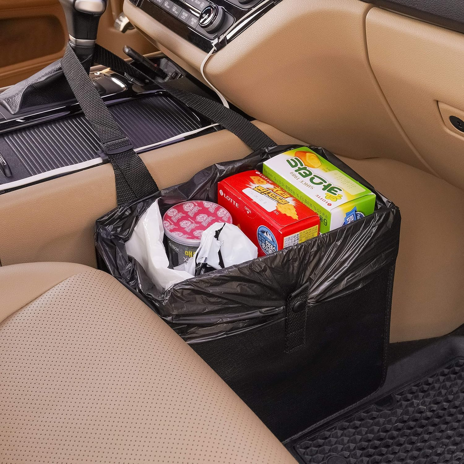 ARREBOL Foldable Car Trash Can, Large Capacity Water-Proof Hanging Car Trash Bin & Organiser Bag for Cars, SUV, Truck, RV image number 6