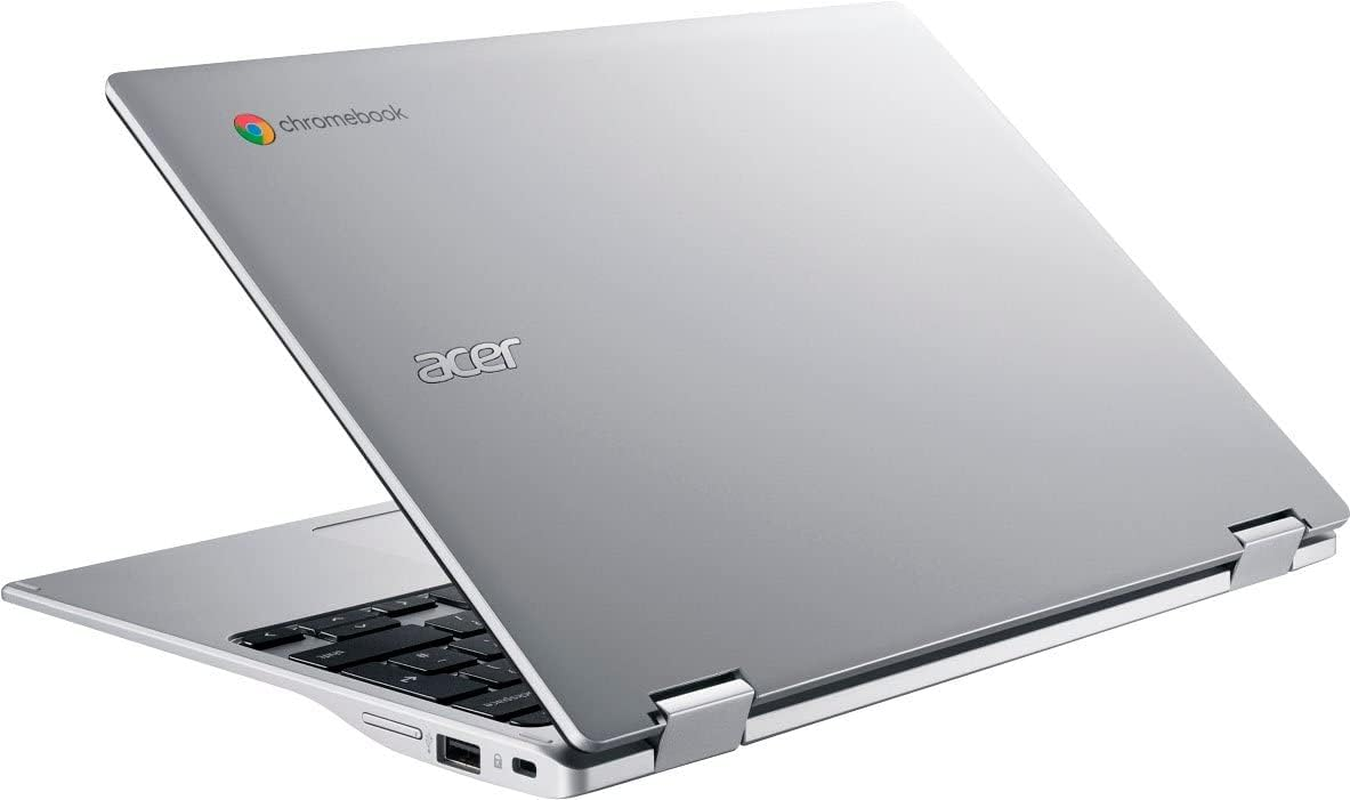 Acer 2023 Newest X360 Chromebook Spin 2-In-1 Convertible Laptop Student Business,8-Core Mediatek MT8183C Processor,11.6&lsquo; HD Touch IPS,4GB RAM,64GB Emmc,Wifi 5,Chrome Os+Marxsolcables,Pure Silver image number 1