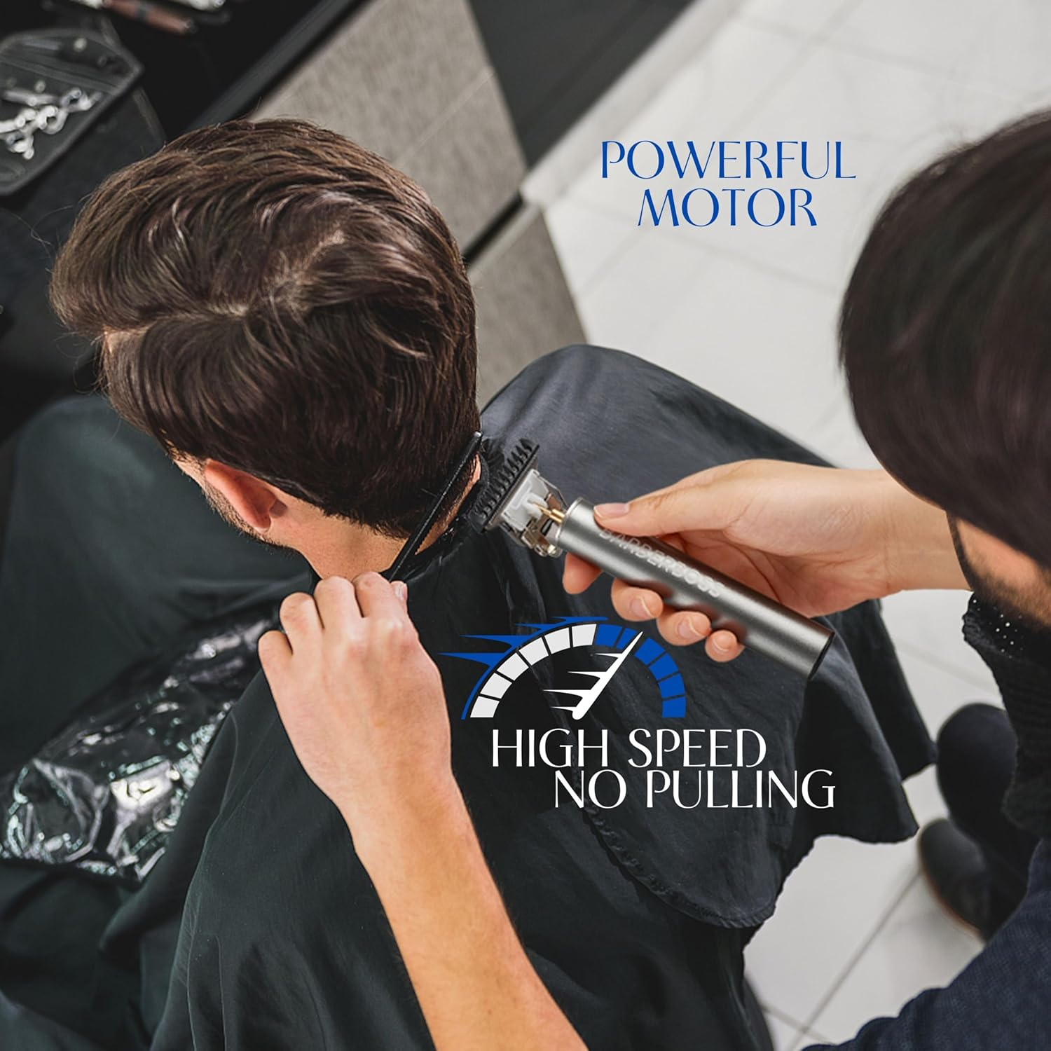 Barberboss T-Blade Beard and Hair Trimmer for Men, Cordless Precision Trimmer, Rechargeable Trimmer with 3 Attachment Combs, Precision Care for Beard, Sideburns and Neck, Silver Grey image number 1