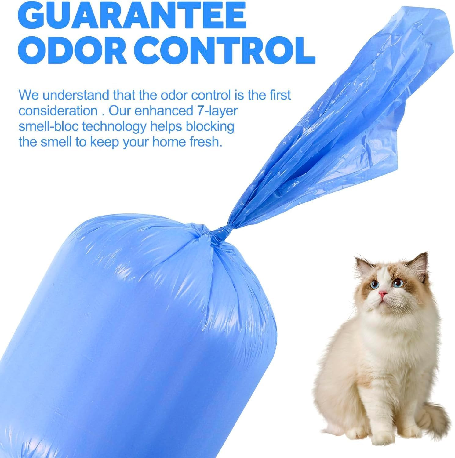 Diaper Pail Liner Refills Bags Compatible with Janibell Akord 330 Series Adult Diaper System, Blue, Lightly Scented, 10 Count image number 4