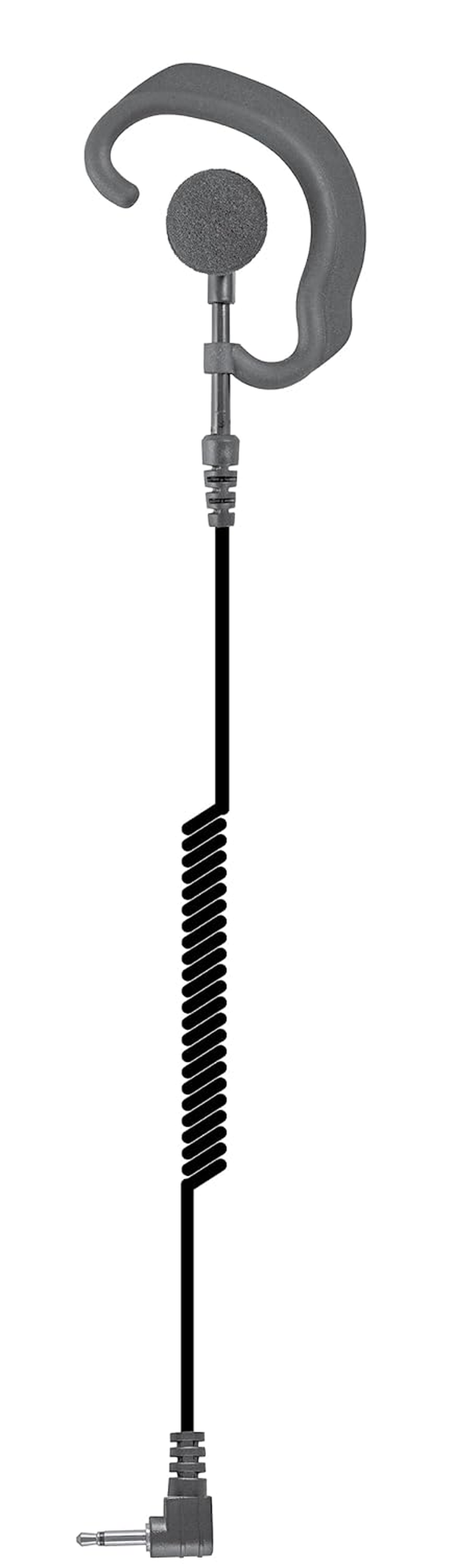 Pryme Eh-389Sc Lookout Series Earphone W/Ear Hook Style 15" (Extended Length) Coil Cable and 3.5 Angle Plug