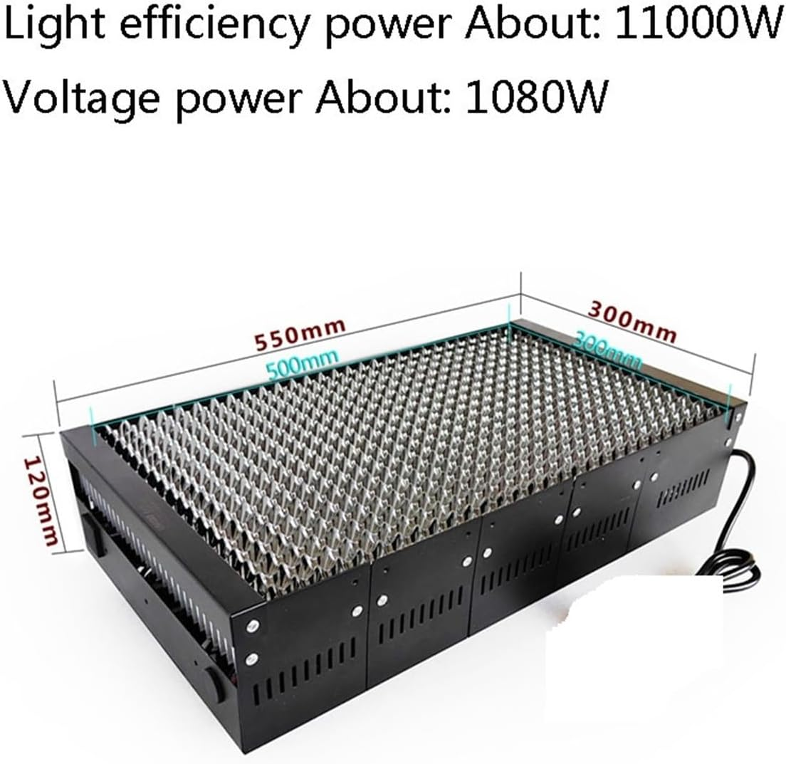 Large Area High Intensity UV Curing Lamp 395Nm 365Nm Ultraviolet Shadowless Glue Water Ink Screen Printing Exposure Green Oil for DIY Enclosures(11000W,365Nm) image number 6