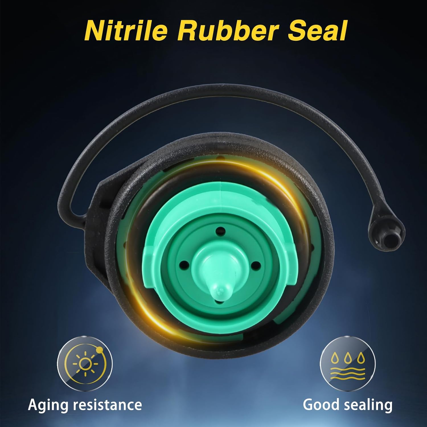 KPALAG Gas Tank Cap Compatible with VW CC Tiguan Eos Passat 2006-2017 Fuel Tank Cap with Seal Tether Strap Replace# 3C8201550E 3C8201550A image number 2