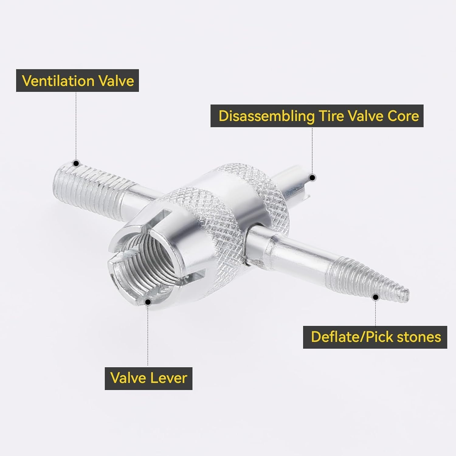 4-In-1 Multifunctional Valve Stem Removal Tool, 4Pcs 4-In-1 Valve Core Tool Tire Valve Tool,4-In-1 Valve Core Tool Multifunctional Valve Wrench,4 in 1 Valve Core Tool Multifunctional Valve Wrench image number 2