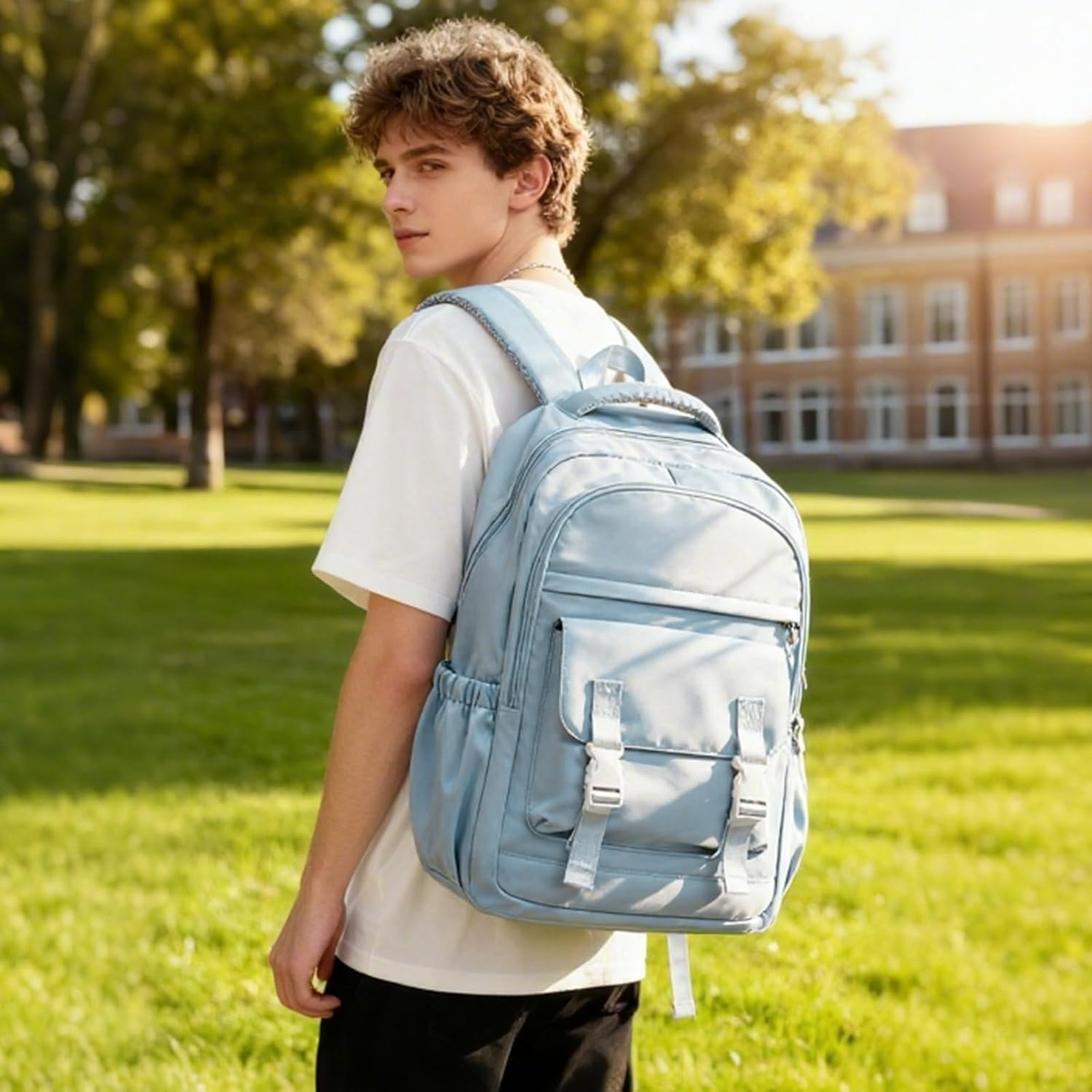 HYC00 School Backpack Women Backpack Casual School Backpacks Teenagers Backpacks School Backpack School Boy Girl Backpack College Backpack Women Backpack Laptop Computer image number 2