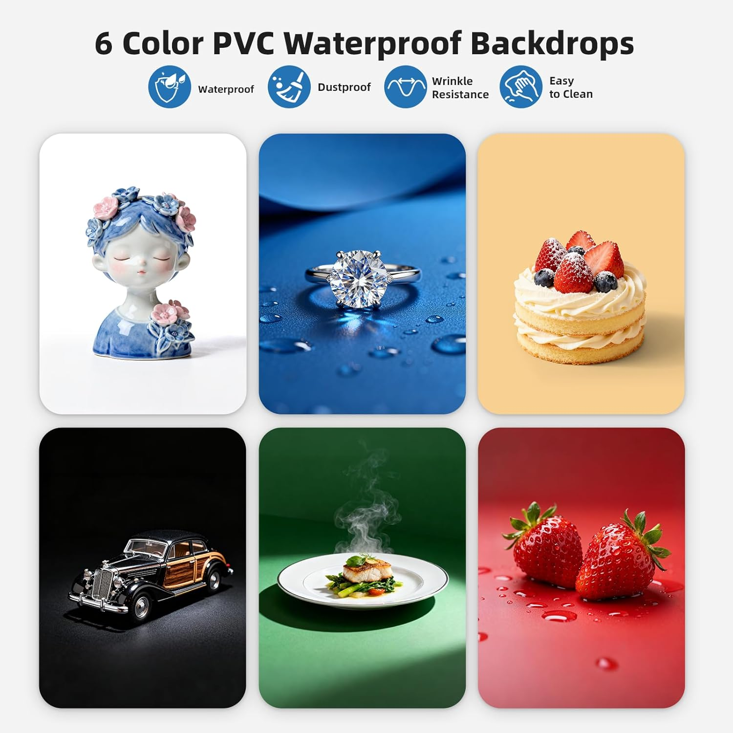 Glendan Portable Photo Studio Light Box,12"X12" Professional Dimmable Shooting Tent Kit with 112 LED Lights & 6 Backdrops for Jewelry and Small Items Product Photography image number 5