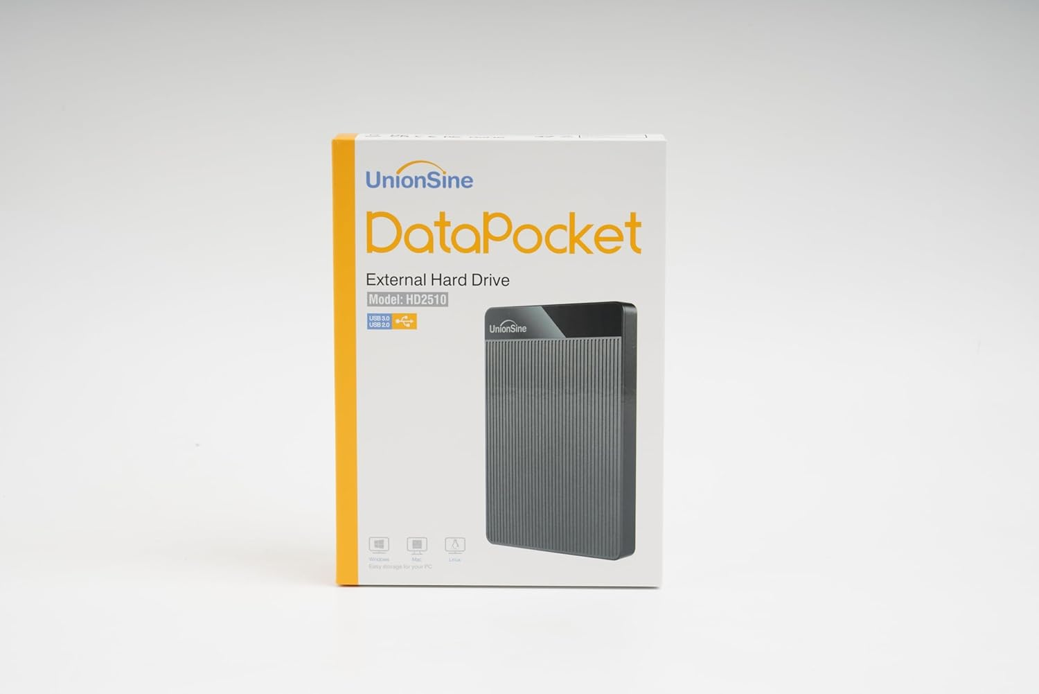 Unionsine 500GB 2.5" Ultra Slim Portable External Hard Drive HDD-USB 3.0 for PC, Mac, Laptop, PS4, Xbox One,Xbox 360-Hd-2510(Black)