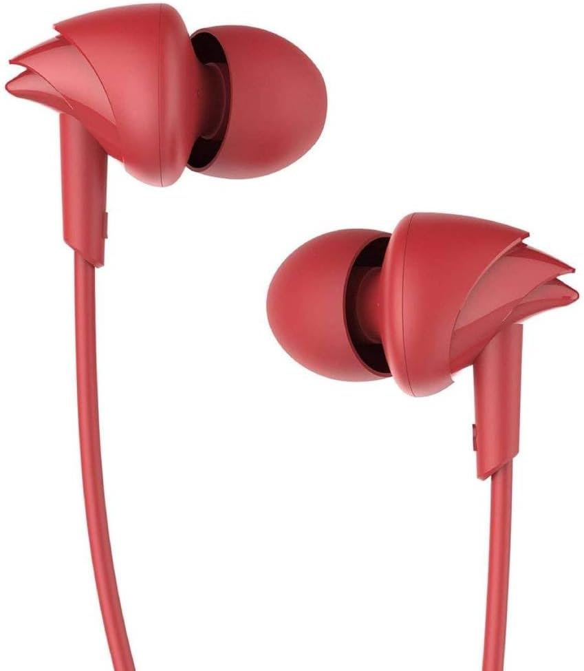 Boat Bassheads 100 In-Ear Headphones with Mic (Red) image number 2
