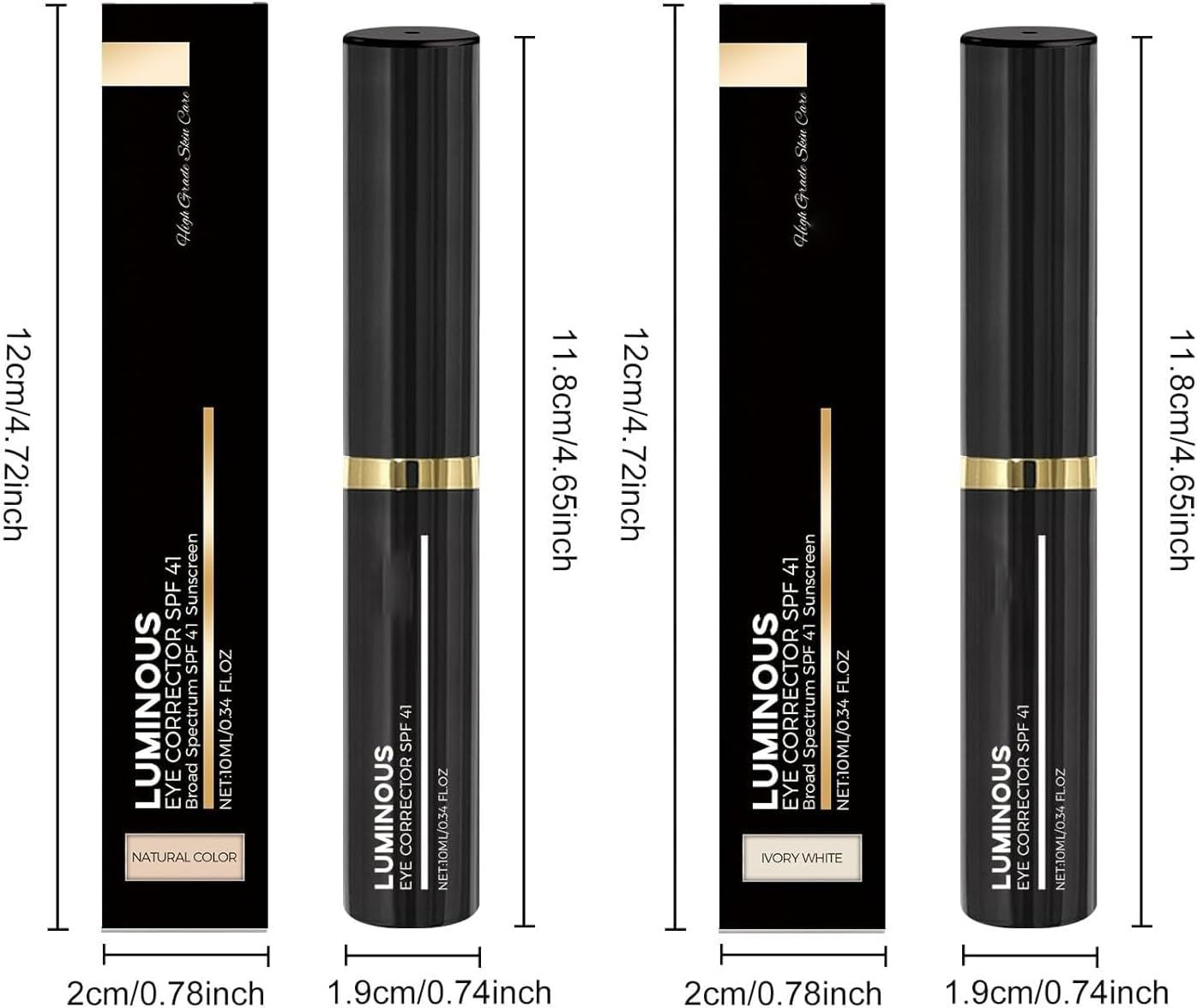 Black of Friday Sales, 2024 Luminous Eye Corrector, under Eye Color Corrector for Dark Circles, Hydrating Eye Serum with Peach Undertone,Natural image number 6