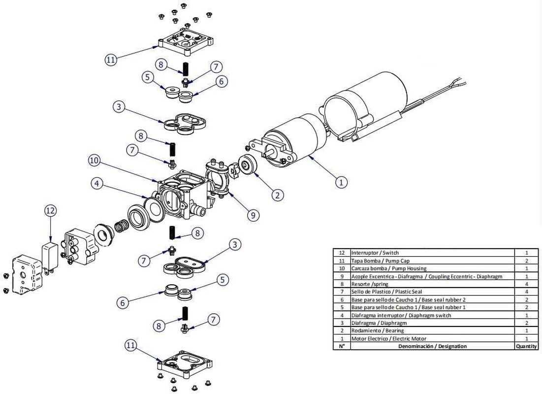 CYBERNOVA DC24V 100PSI 4.0L / M High-Pressure Self-Priming Diaphragm Pump for Fresh Water Built-In Pressure Switch Caravan/Boat/Garden/Gehicle/Camper Cleaning image number 6