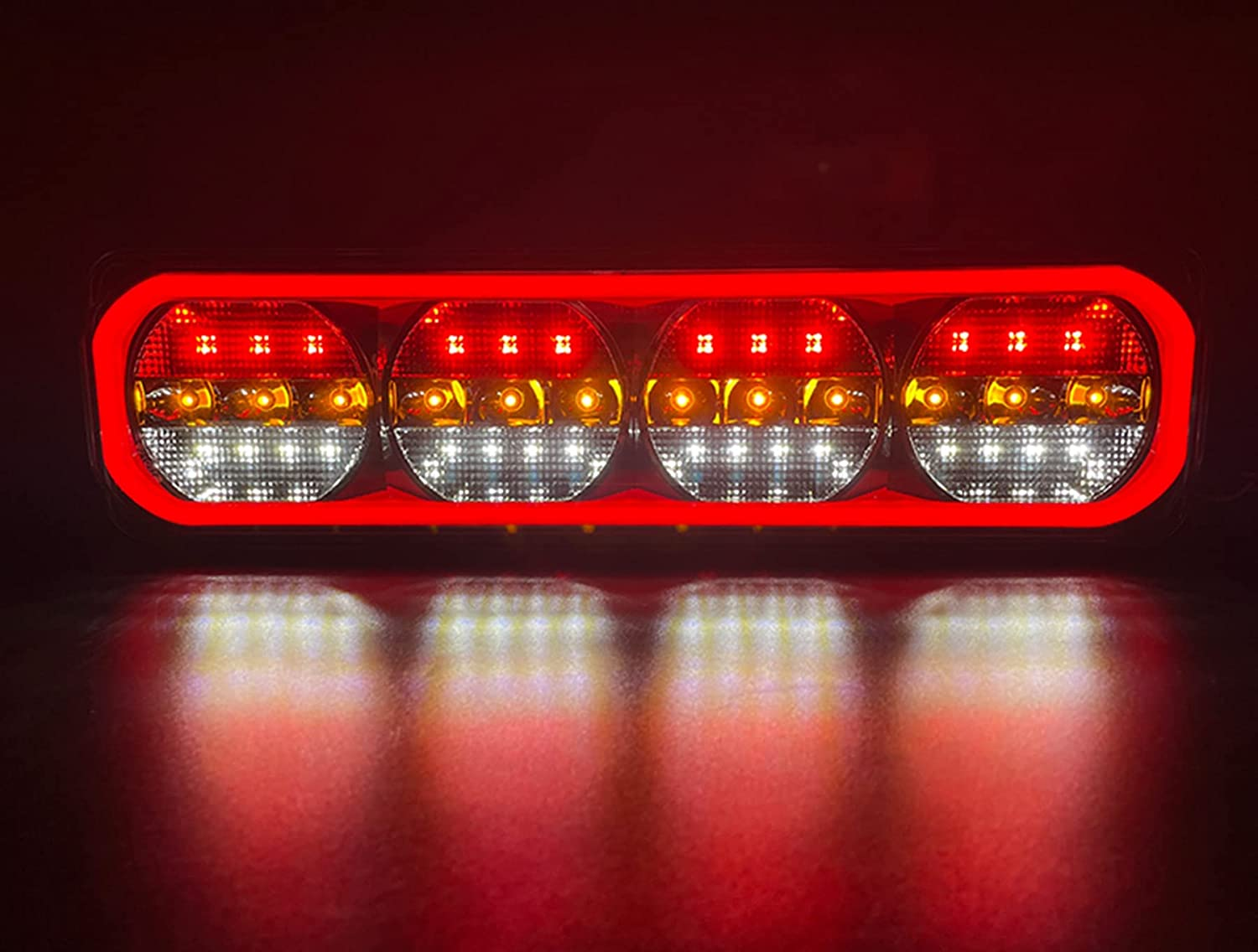 2Pcs 100LED Trailer Lights 3 LED Combination | Turn Signal Running Brake Reverse LED Trailer Lights| Waterproof IP68 Taillight for Trailer Light Kit Truck RV Camper UTV UTE Vans