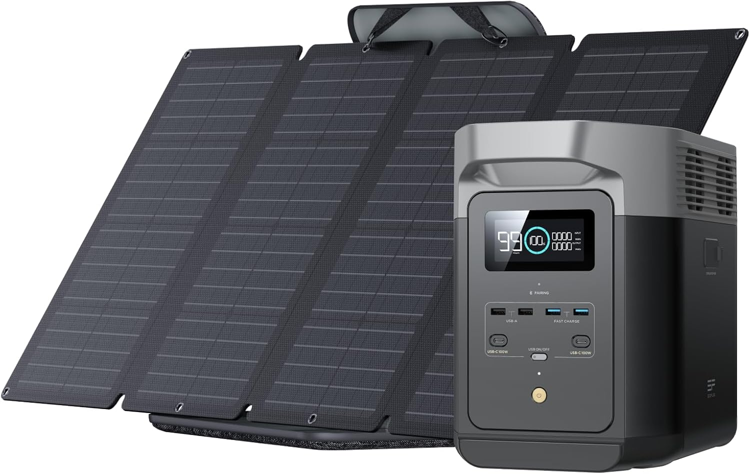 EF ECOFLOW DELTA 2 (950) Portable Power Station, 950Wh Lifepo4 (LFP) Battery, Fast Charging, Solar Generator(Solar Panel Optional) for Home Backup Power, Camping & Rvs image number 1