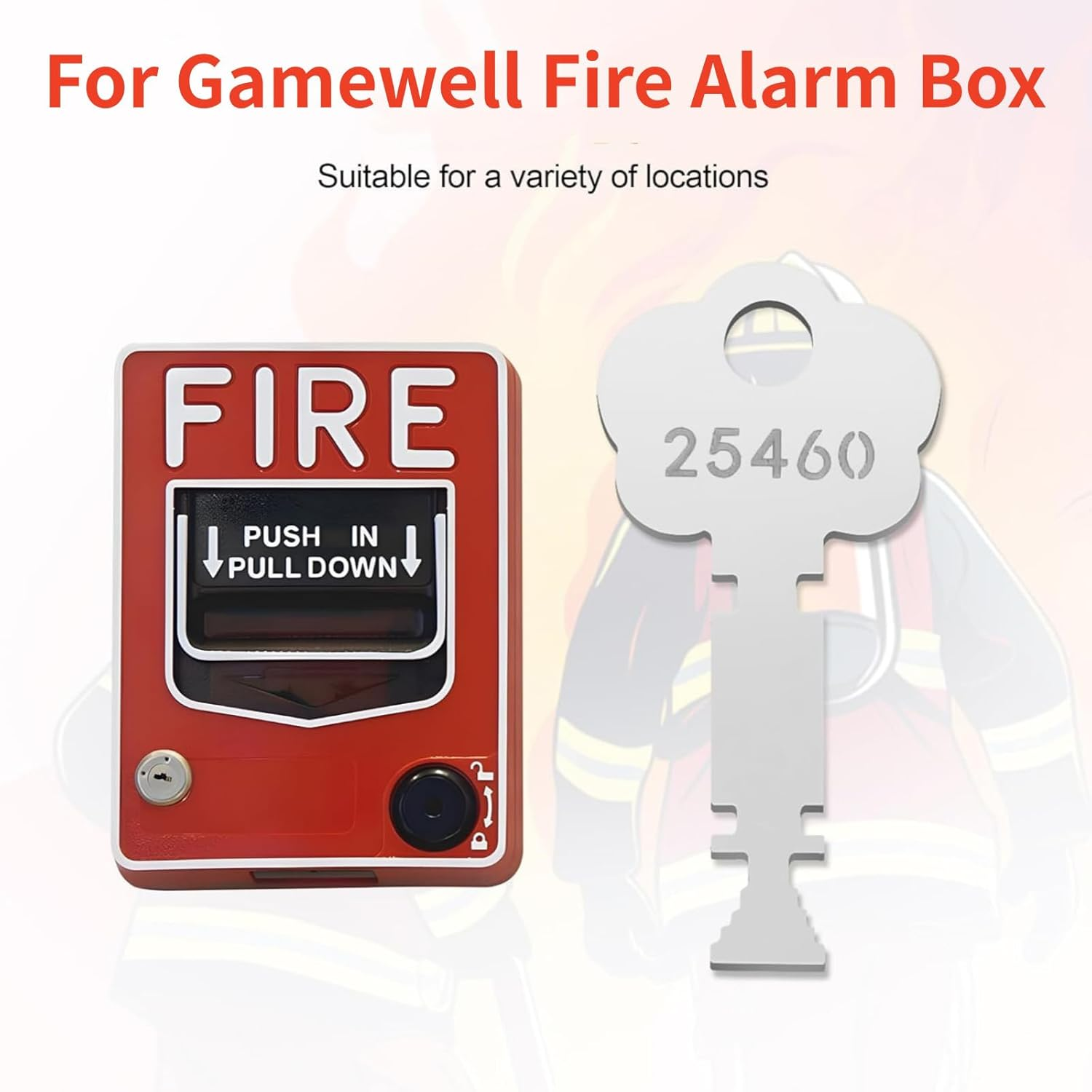 2Pcs Fire Alarm Box Key 25460 Replacement for Gamewell and Elevator Fire Master Alarm Box image number 3