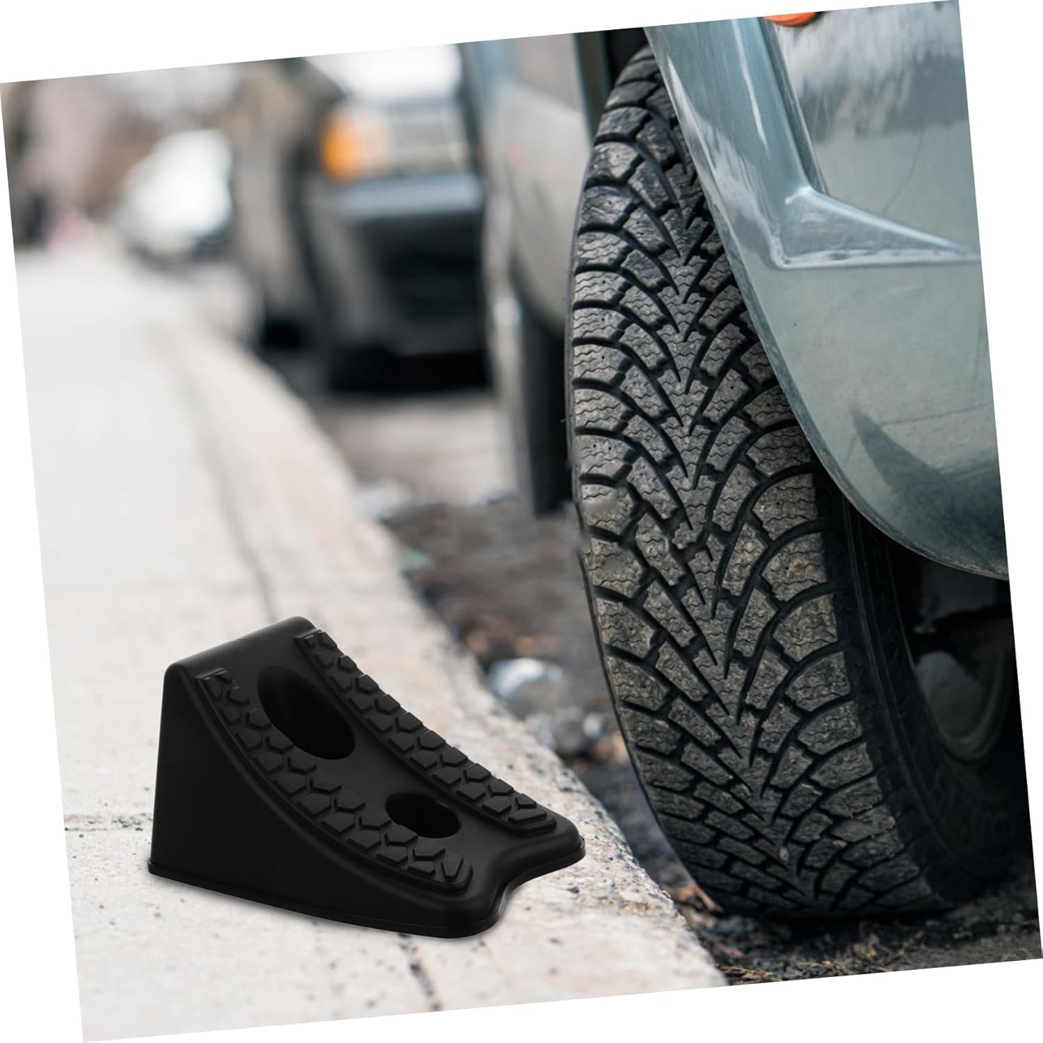 4Pcs Wheel Chocks for Car Heavy Duty Car Wheel Chock Automotive Stabilizer Pad Tire Tire image number 5