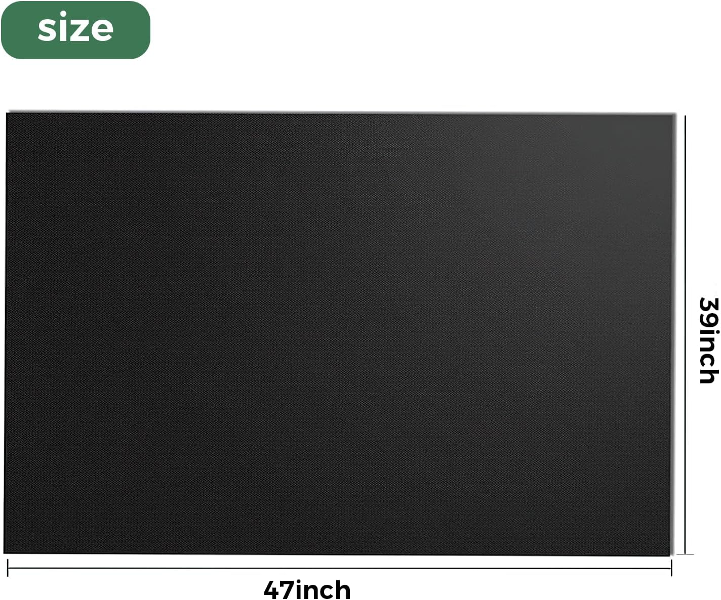 Large Size 39 * 47 Inch Fire-Resistant Barbecue Mat, Double-Sided Barbecue Protector for Deck and Terrace, Oil Resistant and Waterproof Barbecue Mat, Indoor Fireplace/Fire Pit Mat image number 3