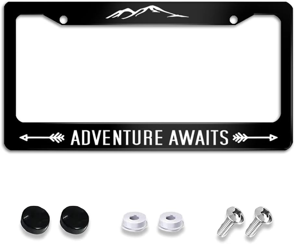 Funny License Plate Frame with Humor Text Gay Pride Rainbow Flag I'M so Gay I Can'T Even Drive Straight Aluminum Black Car Cover Holder with 2 Holes and Screws 12 X 6 Inch for US Vehicle Standard