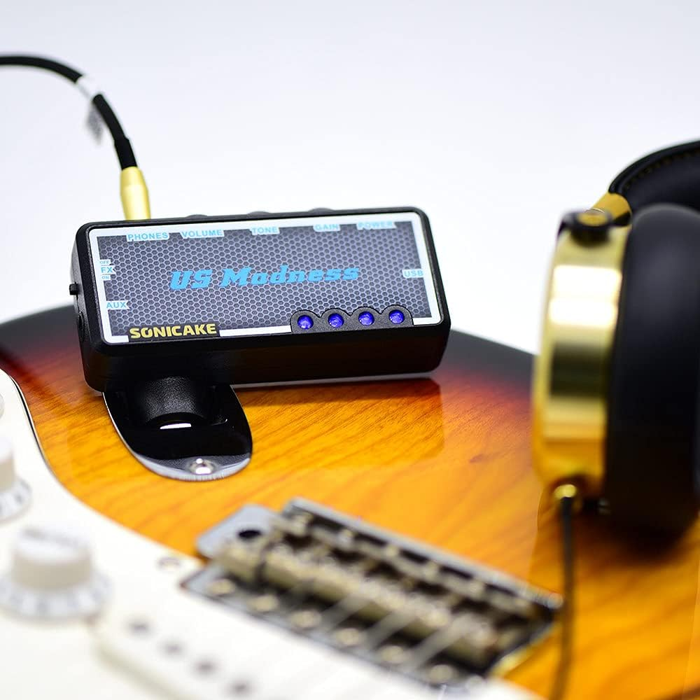 SONICAKE Guitar Bass Headphone Amp Mini Headphone Amplifier US Madness Rechargeable Pocket Chorus Effects image number 4