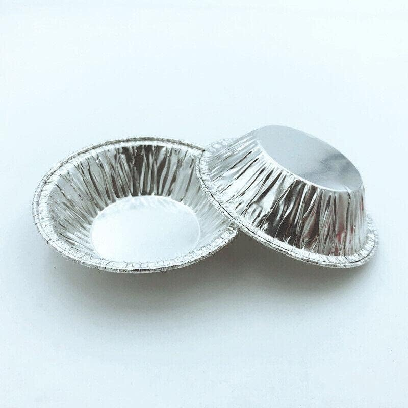 AIMALL 250X Aluminum Foil Cake Cups Baking Egg Tart Mould Circular Tins Pie Mold Plate image number 1
