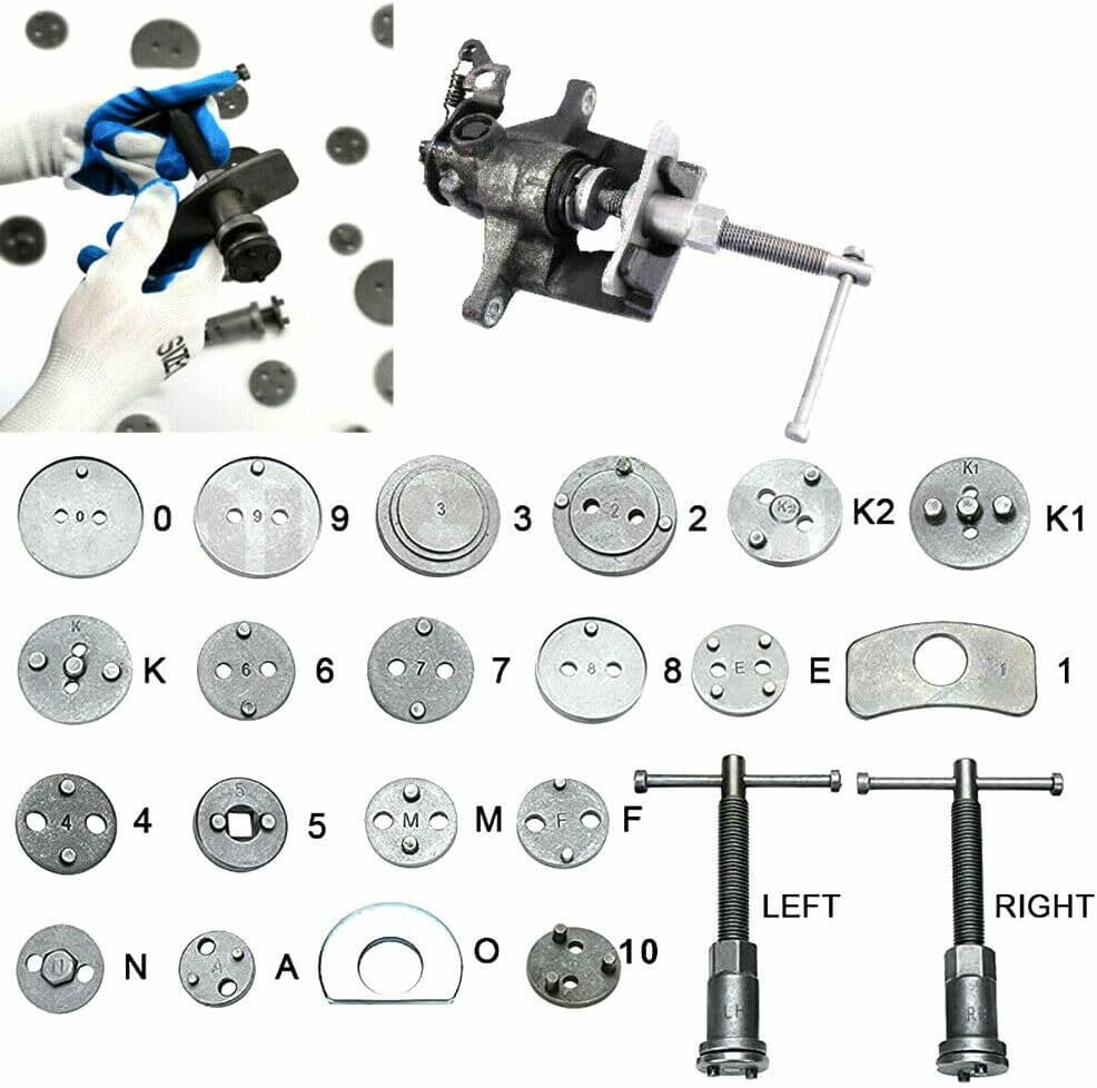 Leona Co 23Pcs Heavy Duty Disc Brake Piston Caliper Compressor Rewind Tool Set and Wind Back Tool Kit, Brake Pad Replacement Reset, Fits Most Autos image number 4
