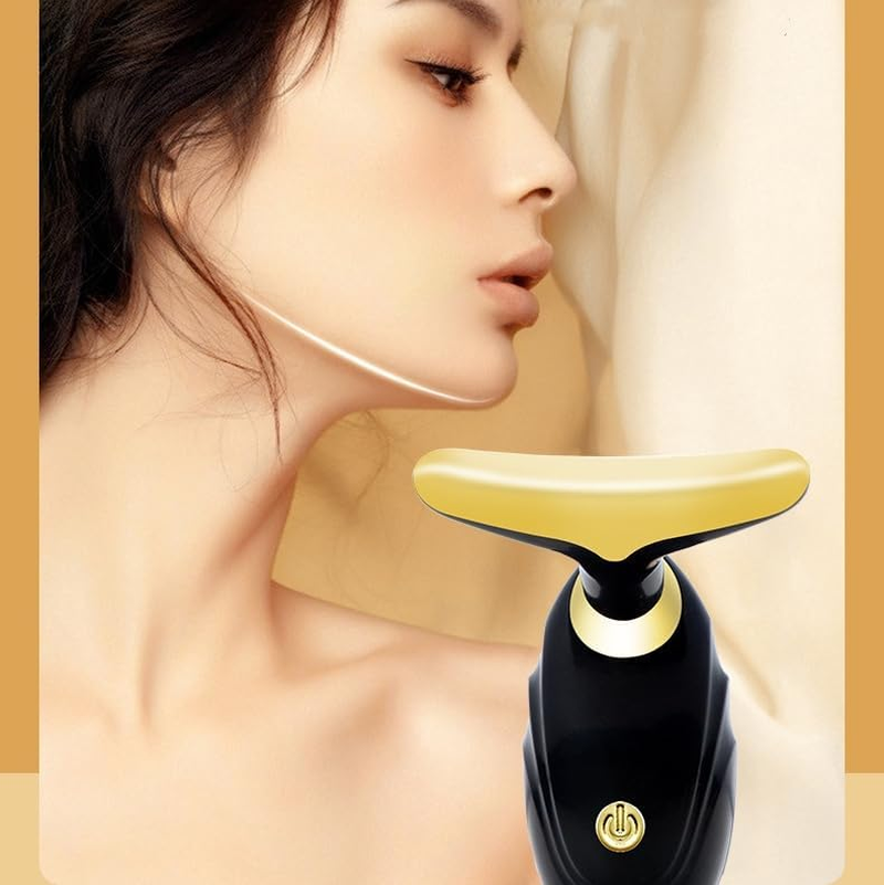 Face Massager, Lifting and Straightening Massage Beauty Instrument Face Lifting and Firm Beauty Instrument for Neck Lines and Wrinkle Lines (Black) image number 1