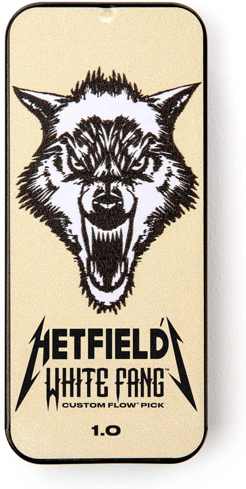 Jim Dunlop Hetfield'S White Fang Custom 1.0Mm Flow Guitar Pick Tin (PH122T100) image number 1