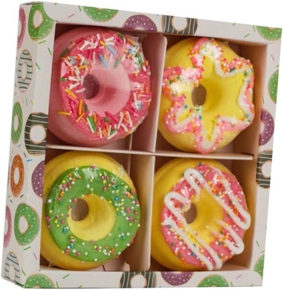 HONITANO 4Pcs Sea Salt Bath Balls Doughnut Shape for Spa Relaxation Skin Whitening Exfoliating Random Style image number 1