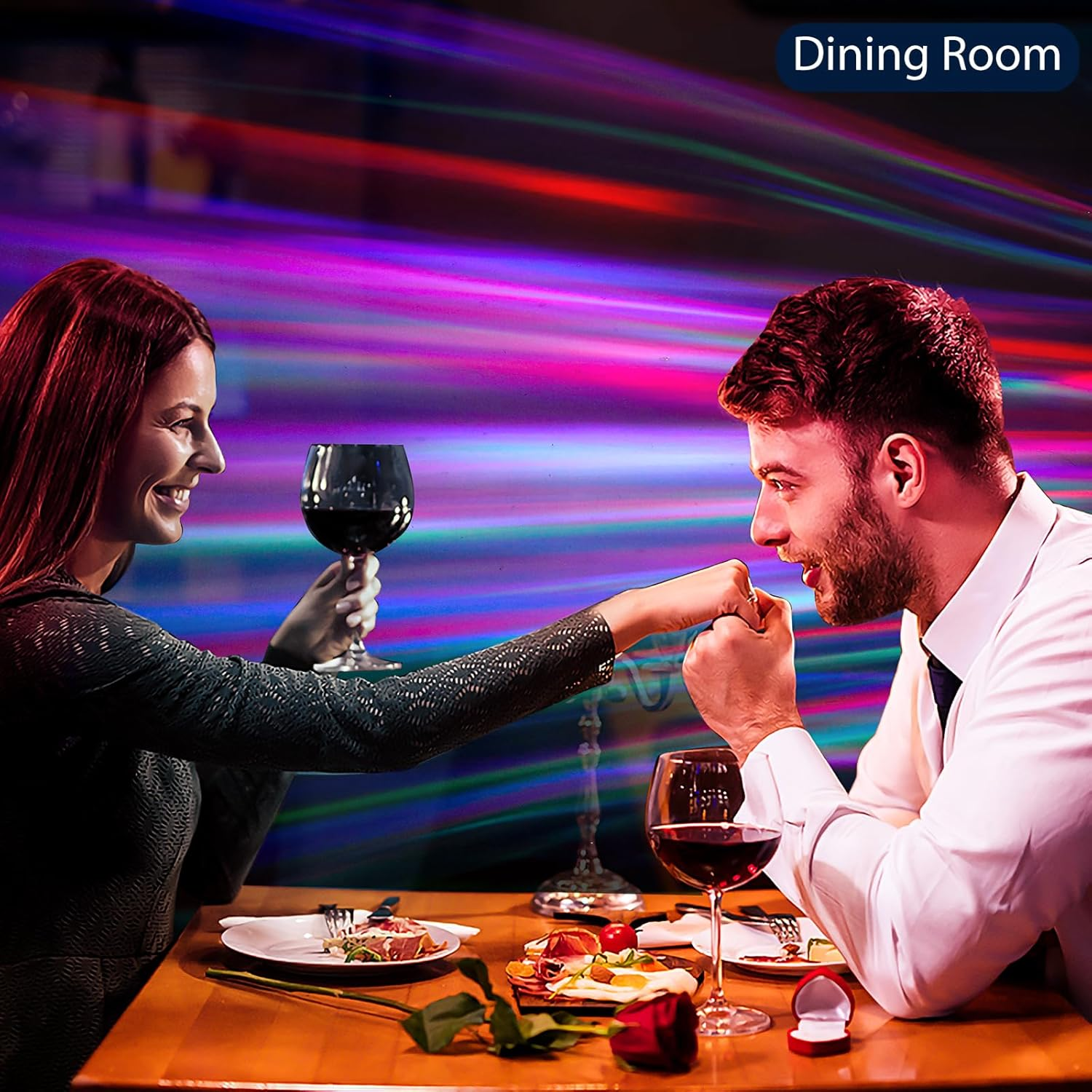 PRORAN Aurora Borealis Projector with White Noise and Remote Control - 8 Effects of Aurora, Adjustable Galaxy Bedroom Light, Sleep Timer image number 6