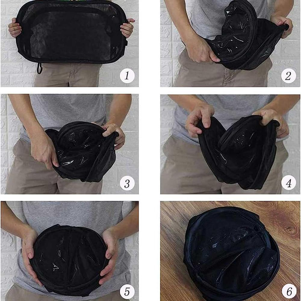 36" Mesh Plant Enclosure Pop-Up Plant Protection Tent,24" X 24" X 36" Pop up Garden Mesh Plant Cover, for Protect Plant Vegetable Fruit from Birds Insects(Black) image number 5