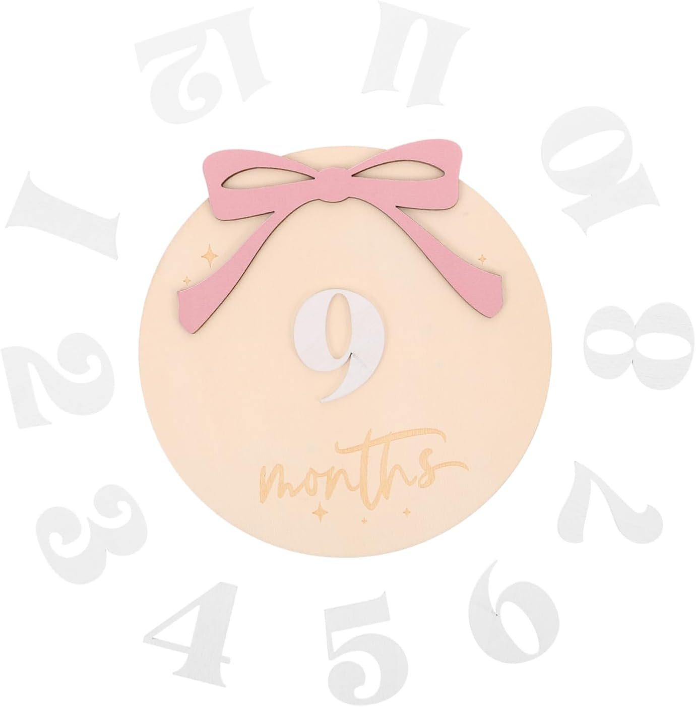 Newborn Photography Props Month Milestone Signs Natural Wood Photo Prop Kit for Growth Announcement image number 4