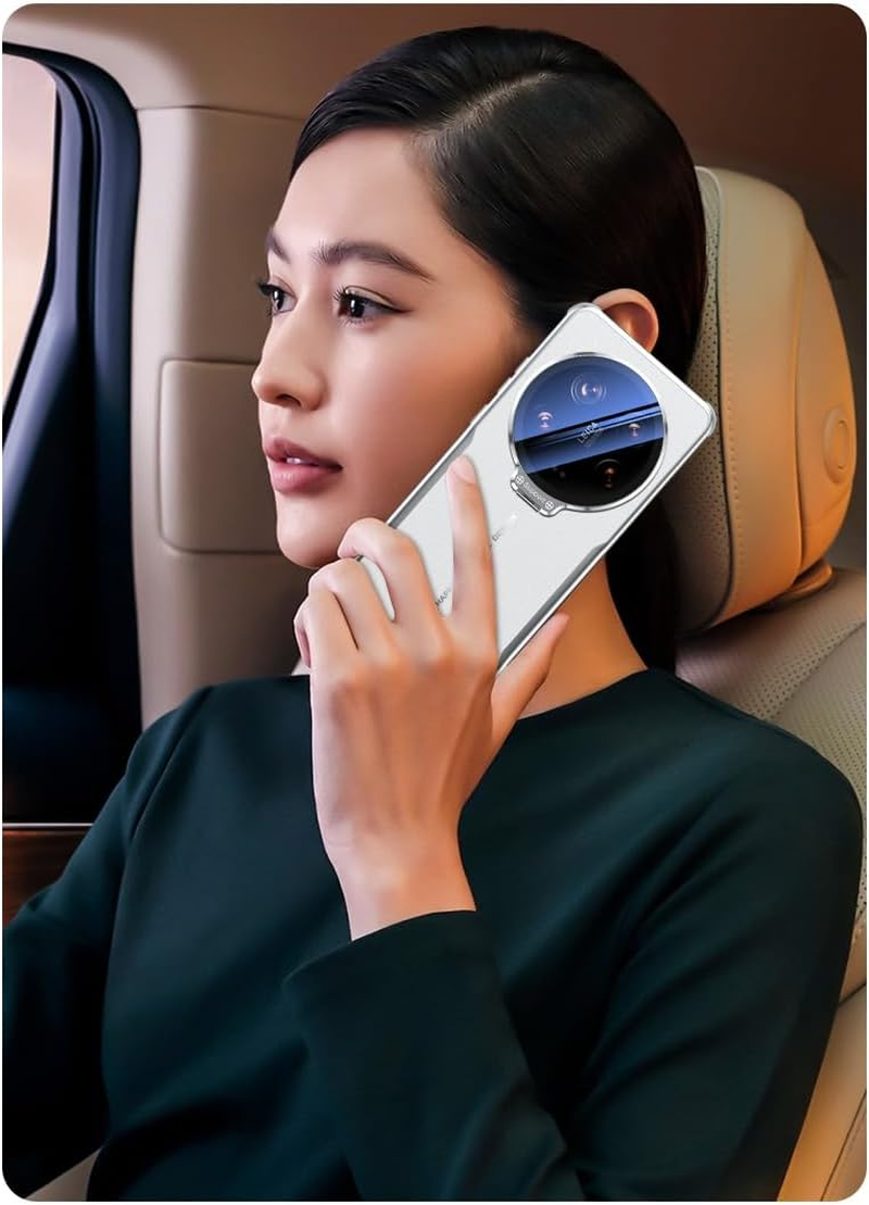 TIANYUE Case for Xiaomi 15 Ultra, Simple Leather Mobile Phone Case, Ultra Thin Soft TPU Case for Xiaomi 15 Ultra Black - Grey White image number 3