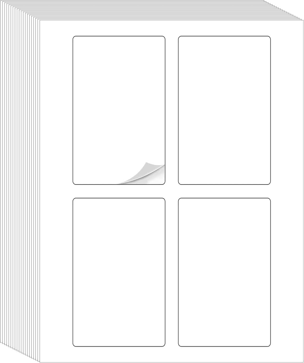 Blank Stickers for Playing Cards - Print Your Playing Cards - 360 Labels Sticker Paper for Laser/Ink Jet Printers (3.35" X 2.36") 40 Sheets