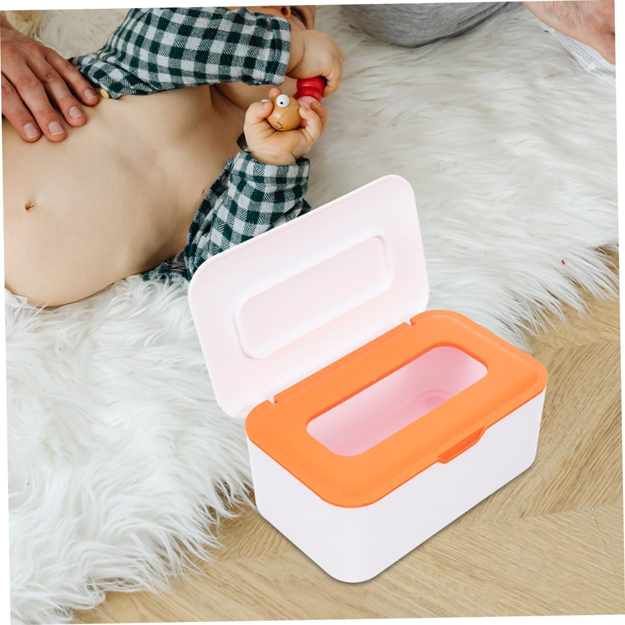 2Pcs Wet Wipes Dispenser Box Tissue Box Holder Desktop Holders Napkin Tissue Containers Retro Container image number 3