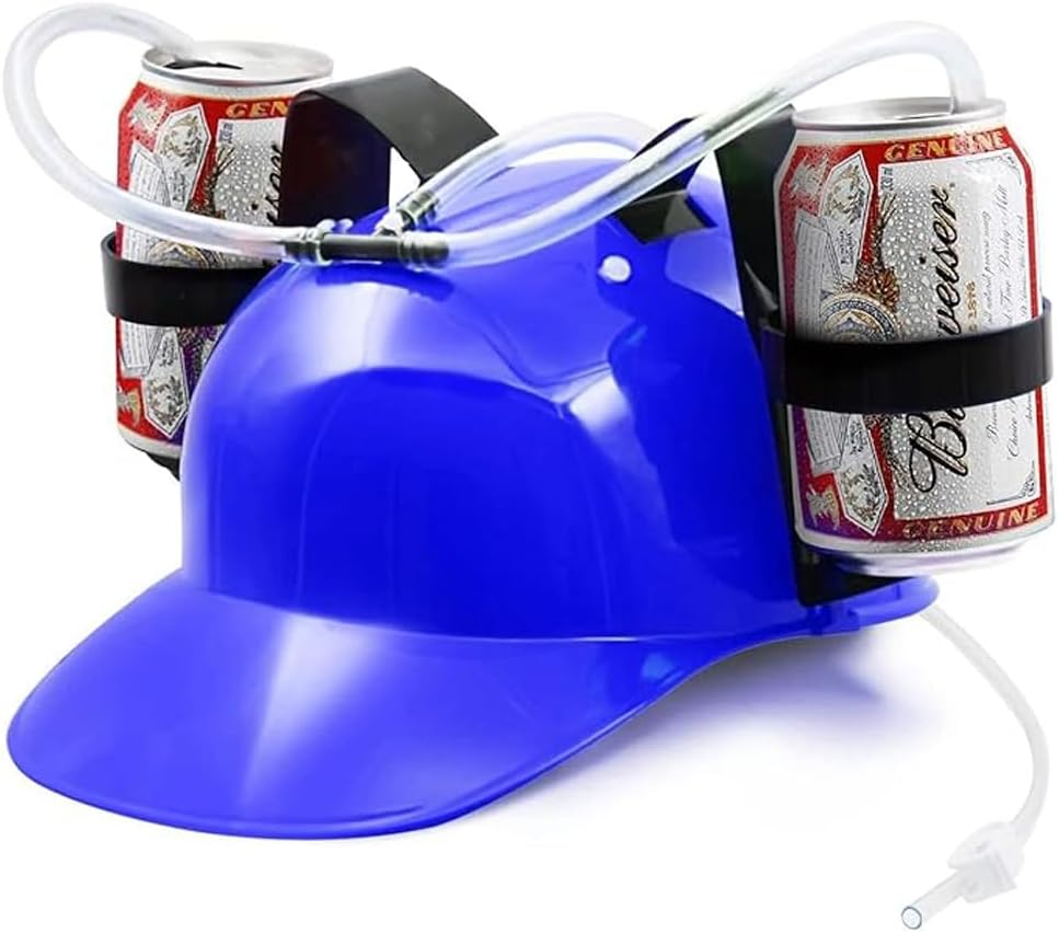 AIMALL Creative Summer Lazy Drink Hat - Adjustable Beverage Drinking Cap, Fun for Parties and Games, Fits Standard Beverage Cans, 11X6.88 Inches