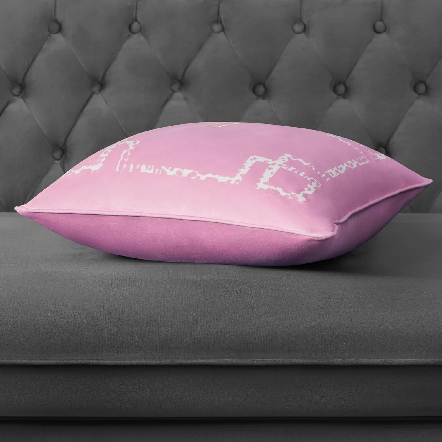 Juicy Couture Decorative Accent Throw-Pillows, 20"X20", Lattice Rose Pink image number 4