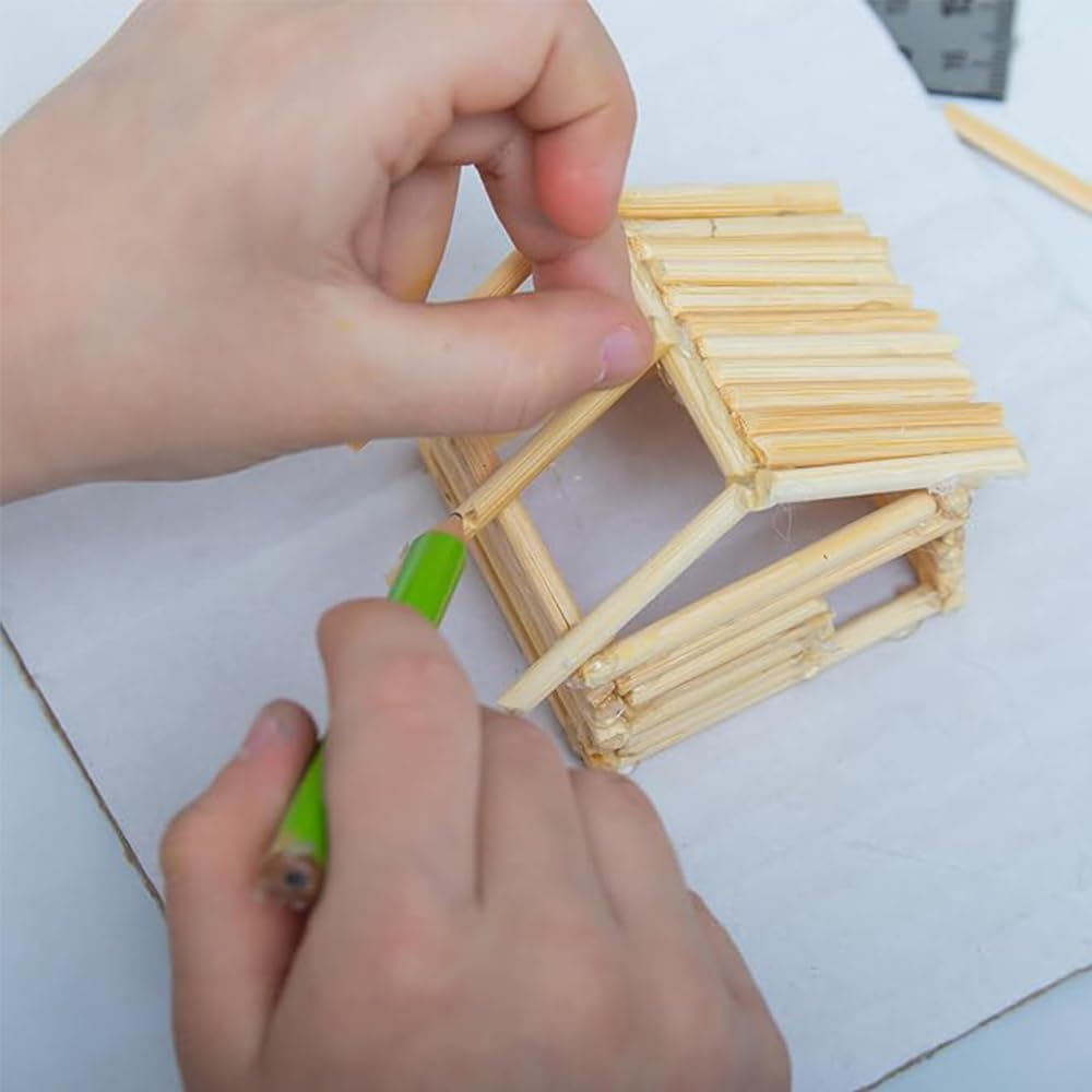 150Pcs Wooden Sticks,Natural round Wood Dowel Rods 1/8 X 12 Inch,For DIY Crafts Model Making(300X3Mm) image number 1