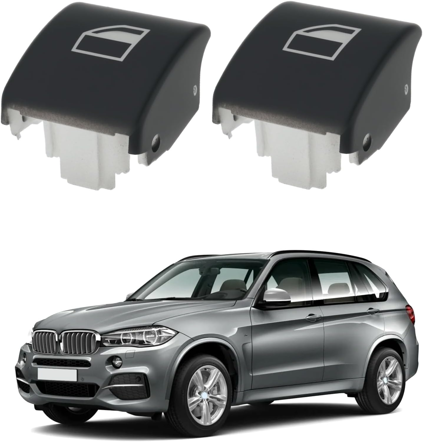 4Pcs Car Window Regulator Switch Button Replacement Part 61318381514 Compatible with BMW X5 E53 Compatible with BMW 3 Series E46 E90 image number 3