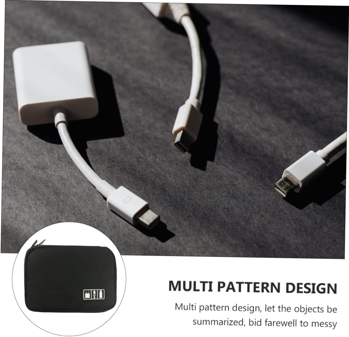 Homoyoyo Digital Storage Bag for Travel Wear-Resistant Electronic Accessory Bag Multifunctional Storage Case for Electronics Gadgets image number 5