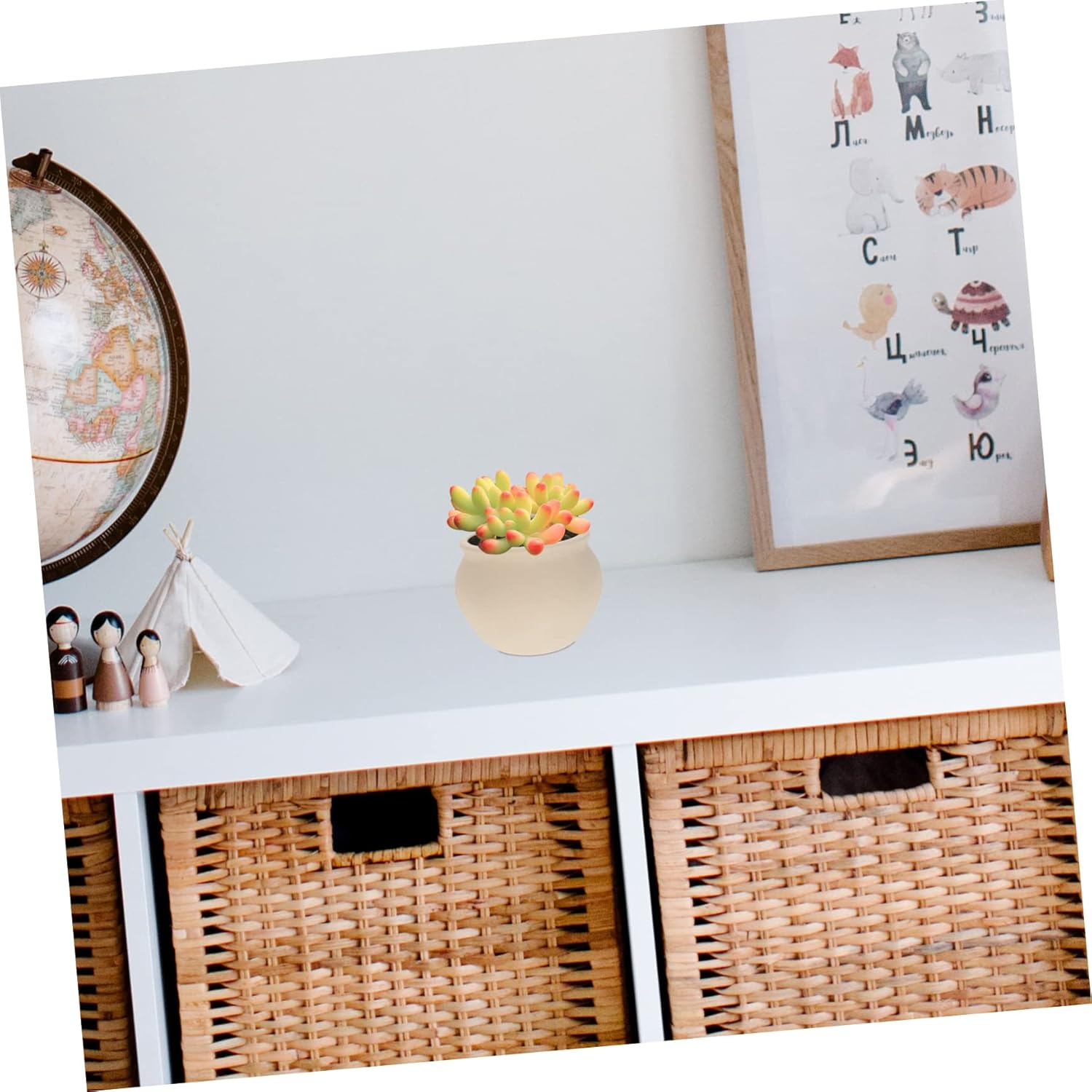 INOOMP 2Pcs Ceramic Flower Planting Pots Household Garden Supplies for Desktop Indoor Garden Decoration image number 1