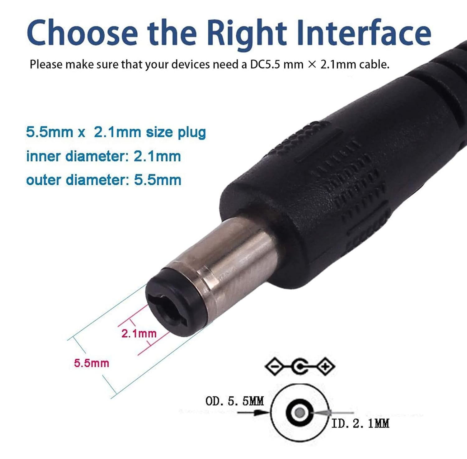 JR Joyreap USB to DC Power Cord 4Ft 120Cm USB 2.0 a Type Male to DC 5.5 X 2.1Mm DC 5V Power Plug Connector Cable USB to 5V Power Charging Adapter (Black) image number 2