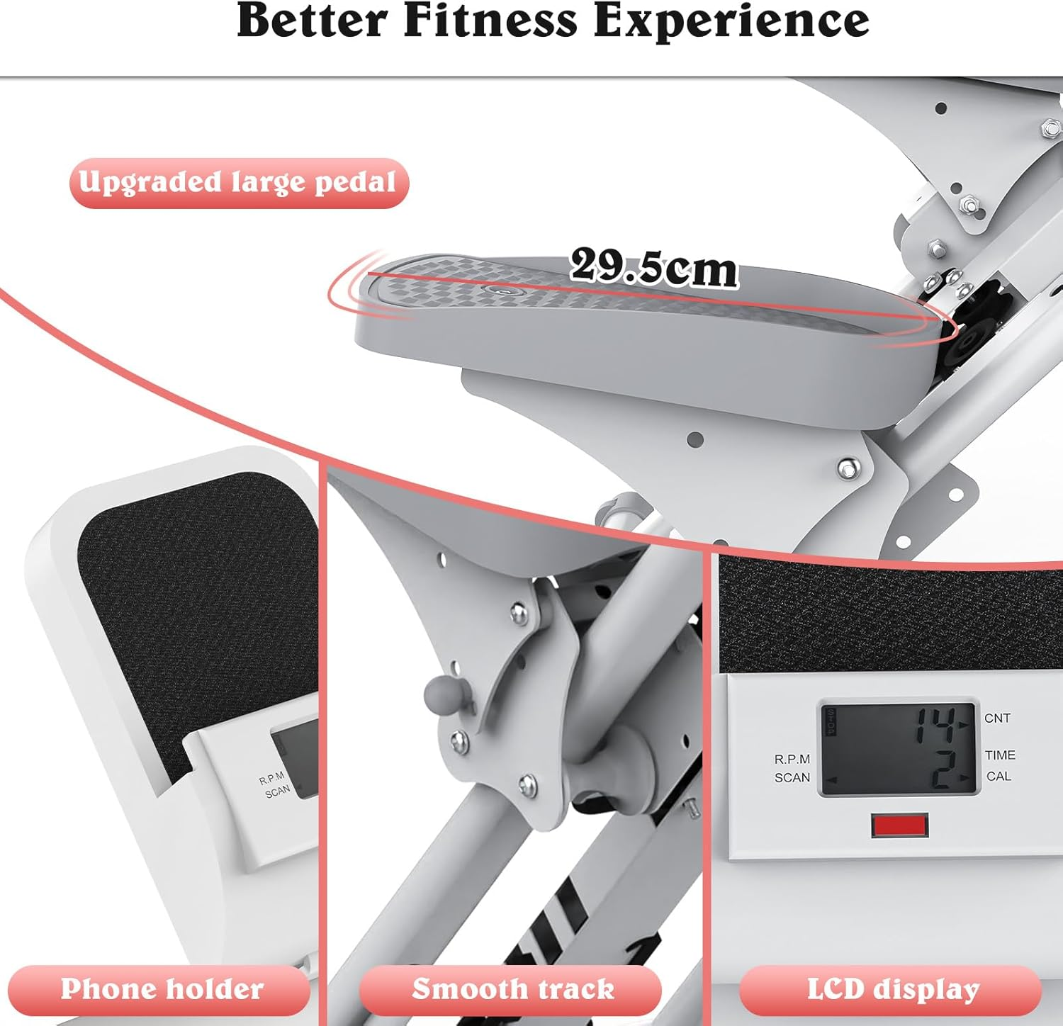 Advwin Stair Stepper for Home Gym, Vertical Climber Exercise Machine for Full Body Cardio W/Twisting Waist Disc, Folding Stair Climber W/Adjustable Pedal Tilt & Handlebar & Resistance